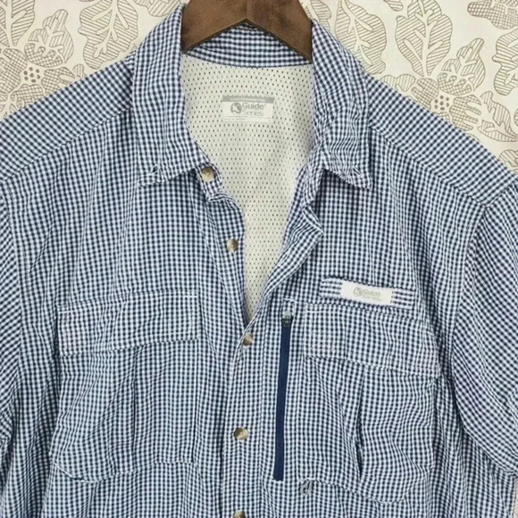 Gander‎ Mountain Outdoor Checkered button up Short sleeve men's Shirt L - Picture 4 of 8